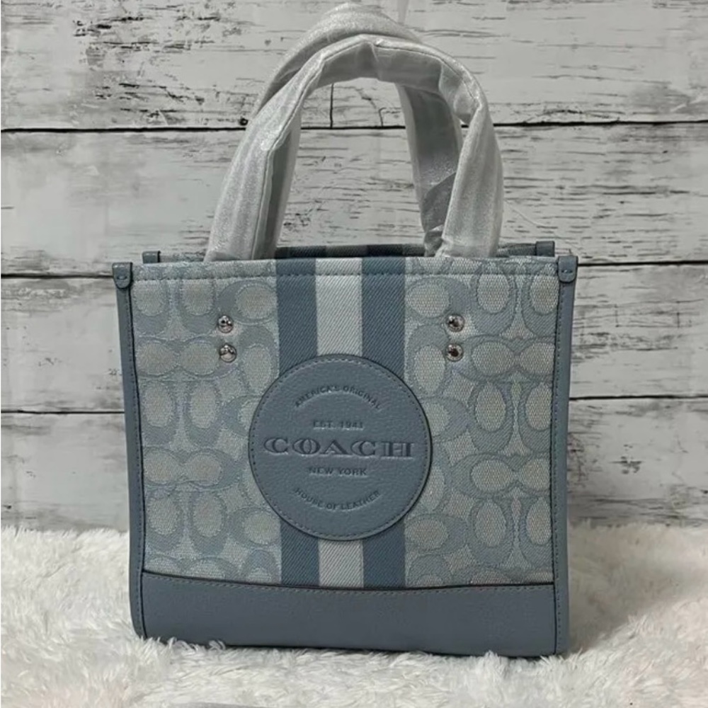 ISO- Coach Dempsey Tote Signature  22  Shoulder Bag  C8417 Light Blue Outlet